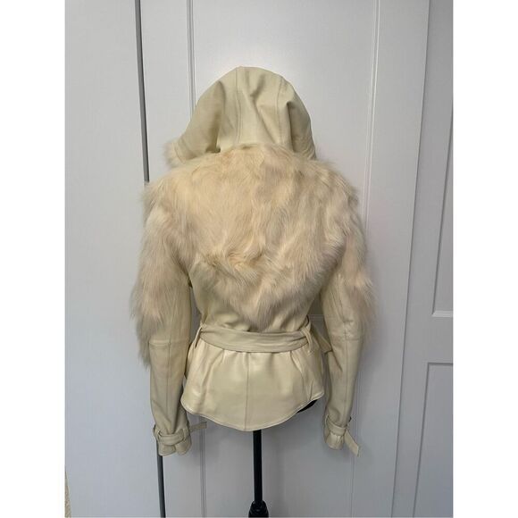 Leather Jacket with Fox Fur - Picture 4 of 10